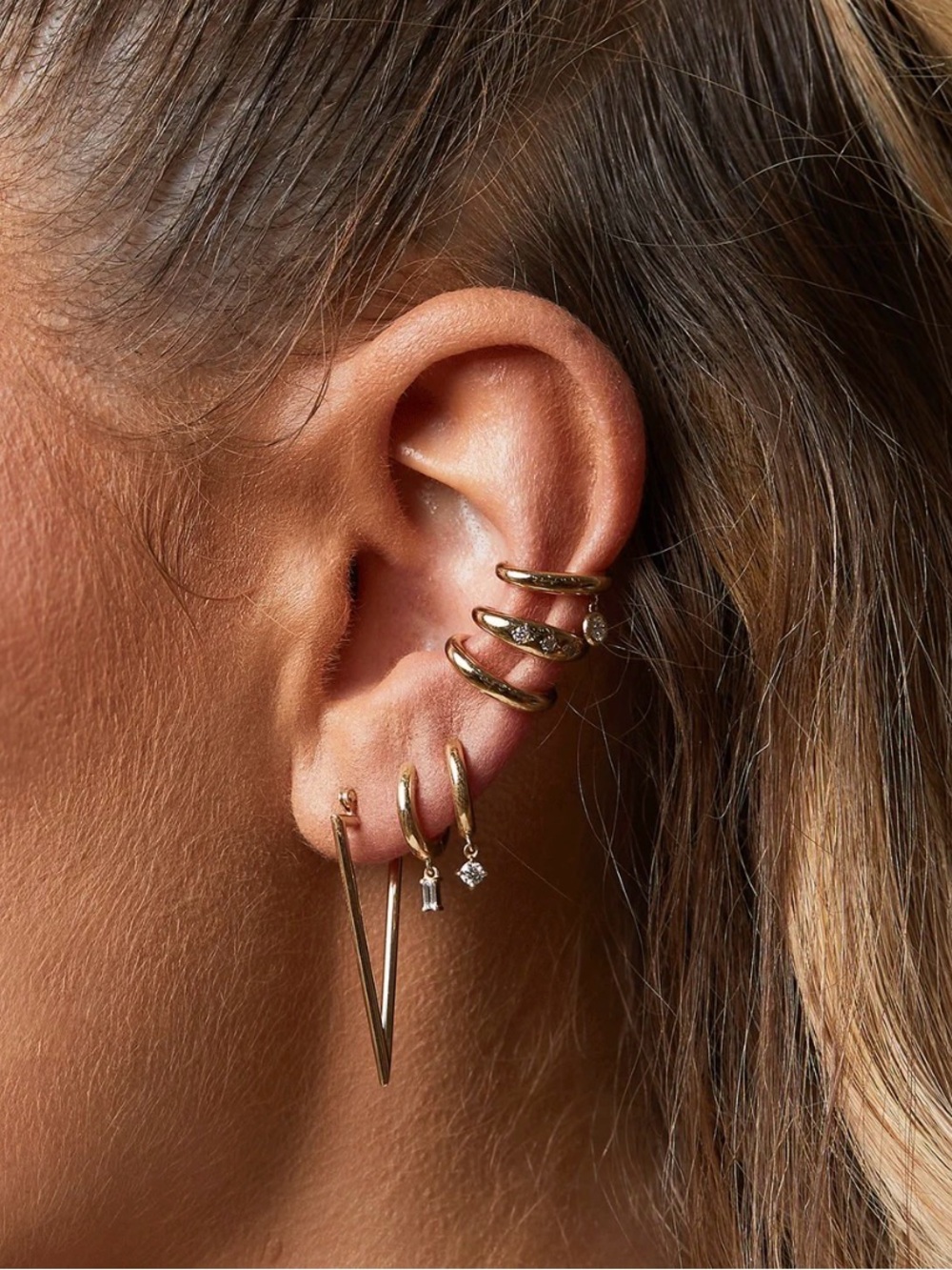Triangle Hoop Earrings